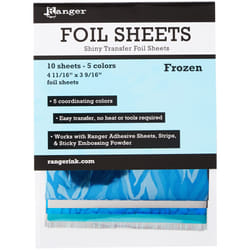 Ranger ISF48008 Frozen Inkssentials Foil Sheets (10 Pack)  4.69"""" by 3.56""""  Multicolor