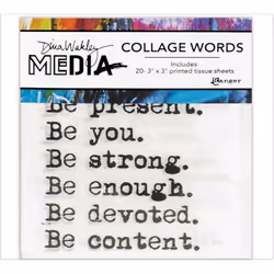 Ranger Dina Wakley Media Collage Word Pack