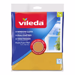 Vileda Window & Glass Cleaning Cloth Streak Free Shine 30% Microfibre