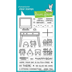 Lawn Fawn LF2504 Virtual Friends 4x6 Clear Stamp Set