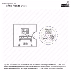 Lawn Fawn LF2504 Virtual Friends 4x6 Clear Stamp Set