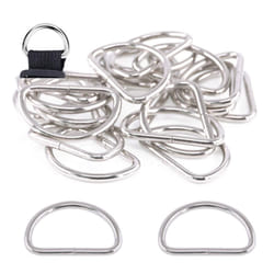 Swpeet 150Pcs MultiPurpose Metal D Ring SemiCircular D Ring for Hardware Bags Ring Hand DIY Accessories 1 Inch