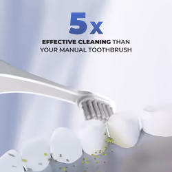 Hammer Ultra Flow 2.0 Electric Toothbrush and 2 Replaceable Brush Heads unisex, 3 Brushing Modes, Rechargeable Battery, Waterproof, Soft Brist - White