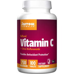Jarrow Buffered Vitamin C Plus Citrus Bioflavonoids (750mg, 100 Vegan Easy Solv Tablets)