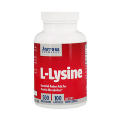 Jarrow Formulas, L-Lysine, 500 mg, 100 Capsules