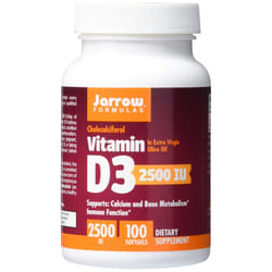 Jarrow Formulas, Vitamin D3, 2500 IU, 100 Softgels