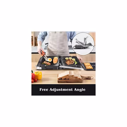 AMZCHEF 4-IN-1 Machine (Electric Grill, Griddle, Panini Presse, Waffle Maker) - 2000W Health Grill