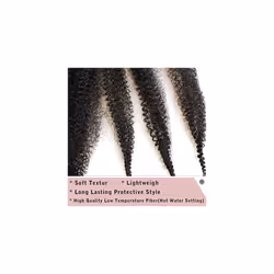 24 Inch Pre-Separated Springy Afro Twist Hair 8 Packs Pre-Fluffed Spring Twist Hair for Distressed Soft Locs Natural Black Long Marley Twist Braiding