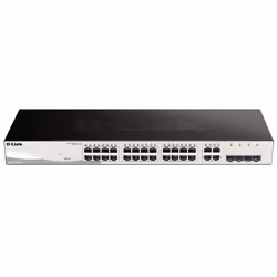D-Link 24-Port Gigabit Smart Managed Switch including 4 SFP ports, Managed, L2, Gigabit Ethernet (10/100/1000), Full duplex, ...