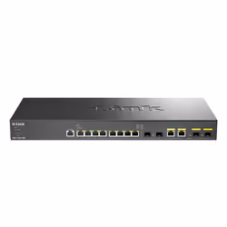 D-Link 8-port 10GBASE-T, 2-port SFP+ and 2-port 10GBASE-T/SFP+ combo Multi-Gigabit Smart Managed Switch, Managed, L2/L3, 10G ...