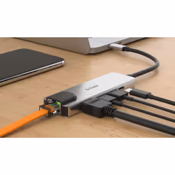 D-Link DUB-M520 laptop dock/port replicator Wired Thunderbolt 3 Aluminium - Additional view 4