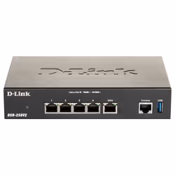 D-Link DSR-250V2, 802.11g, Ethernet LAN, Black, Desktop/pole router
