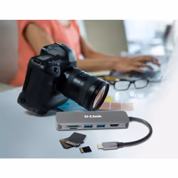 D-Link 6-in-1 USB-C Hub with HDMI/Card Reader/Power Delivery DUB-2327 - Additional view 5