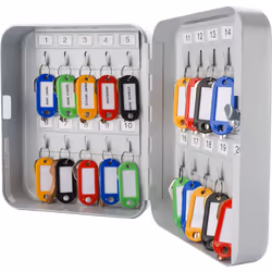BARSKA Position Box Lock Cabinet, 20 Keys, Grey