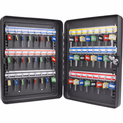 Barska Wall Mount Adjustable Cabinet with Colorful Tag Labels Key Lock Box 48 Position Black