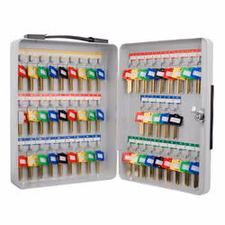 Barska CB12948 Key Lock 50 Position Portable Key Cabinet Lock Box Grey One Size