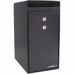 Barska AX13558 Dual Key Depository Safe 0.27 Cu Ft with Drop Slot and Quick Release Bolt  Black