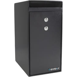 Barska AX13558 Dual Key Depository Safe 0.27 Cu Ft with Drop Slot and Quick Release Bolt  Black