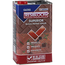 Resiblock Superior Original Block Paving Sealer, Gloss, 5 Litre