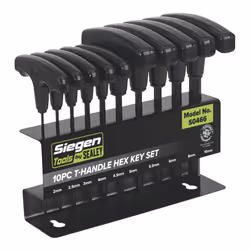 Siegen by Sealey 10pc T-Handle Allen Key Hex Set - S0466