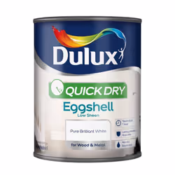 Dulux Quick Dry Eggshell Paint, 2.5 L - Pure Brilliant White