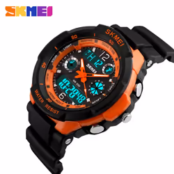 Kids Shockproof Waterproof Digital Watch Outdoor Boy Sport - black L Adult strap