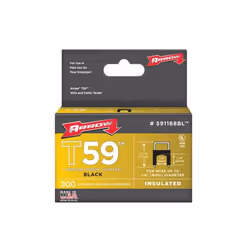 Arrow Fastener 091-591168BL .25 in. Insulated Staple Black 300- Box