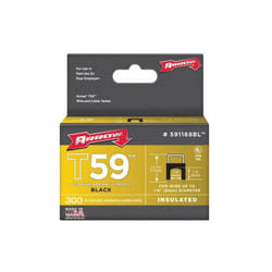 Arrow Fastener 091-591168BL .25 in. Insulated Staple Black 300- Box