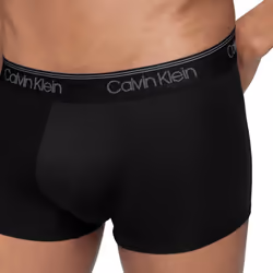 Calvin Klein Men's Micro Stretch 3-Pack Low Rise Trunk  3 Black  L