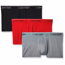 Calvin Klein Men's Micro Stretch 3-Pack Low Rise Trunk Black Convoy