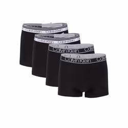 Calvin Klein Men`s Variety Waistband Cotton Stretch Boxer Briefs 4 Pack (Black(NP2428-001)/White Large)