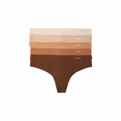 Calvin Klein Women's Invisibles Thongs - 5 Pack  QD3556  BchwdCdrSndlw