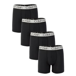 Calvin Klein Men`s Microfiber Boxer Briefs 4 Pack (Black(NP2431-001)/Silver X-Large x-l)
