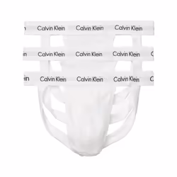 Calvin Klein Men's Cotton Stretch 3-Pack Jock Strap  3 White  Small