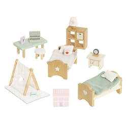 Le Toy Van - SugarPlum Wooden Bedroom Set | Dolls House Accessories Play Set For Dolls Houses | Girls and Boys Doll House Furniture Sets - Suitable Fo
