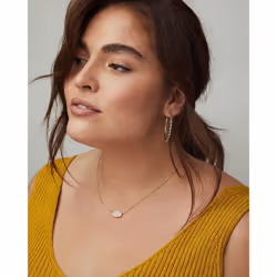 Kendra Scott Elisa Pendant Necklace for Women  Fashion Jewelry  14k Gold-Plated  Rose Quartz
