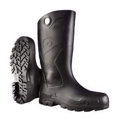 DUNLOP Men's Modern 8677677.13  Chesapeake Steel Toe Black Amazon  100% Waterproof PVC  Lightweight and Durable  13