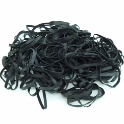 Black High Heat UV Resistant #64 Platinum Rubber Crepe Band Made in USA (3 1/2"""" x 1/4"""") Large Premium Fishing/Angler Ru ...