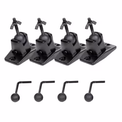 VideoSecu Universal Wall Ceiling Audio Speaker Mount for Home Theater Speaker Satellite Speaker Bracket - 4 Packs MS40B4 WN3