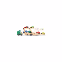 Melissa & Doug Car Carrier Truck and Cars Wooden Toy Set With 1 Truck