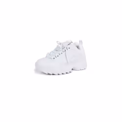 Fila Womens Disruptor II Premium Sneaker WhiteWhiteWhite 5 Medium US