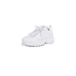 Fila Womens Disruptor II Premium Sneaker  WhiteWhiteWhite  5 Medium US