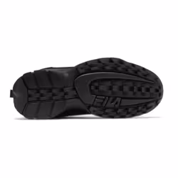 Fila Men's Strada Disruptor fashion sneakers  Black/White/Vin Red  8.5