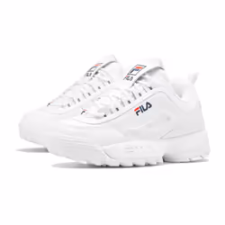 Fila Men's Strada Disruptor fashion sneakers  White/Peacoat/Vinred  6.