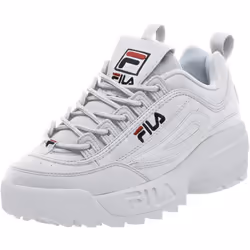 Fila Men's Strada Disruptor fashion sneakers  White/Peacoat/Vinred  9