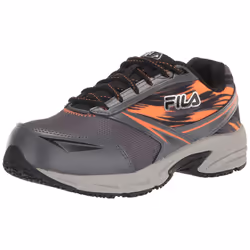 Fila Men's Memory Meiera 2 Slip Resistant Composite Toe Trail Running Shoe Shoe  Castlerock/Black/Vibrant Orange  10 D US
