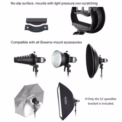 Godox S2 S-Type Bracket Bowens Mount Holder for Godox V1 Serie V860II Series TT350 Series AD400Pro AD200Pro Series Speedlite Flash for Bowens Mount Fl