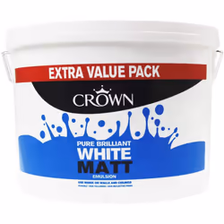 Crown 7.5L - Standard Matt Emulsion - Pure Brilliant White