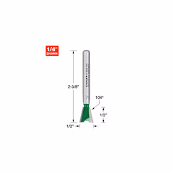 CraftPro Dovetail Router Cutter Bit, 1/4 Inch Shank, 12.7mm Cut Diameter & 104 Degree Spur, Tungsten Carbide Tipped,