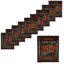 10x Alcotec Distillers Yeast Rum with Glucoamylase Enzyme 73g 25L